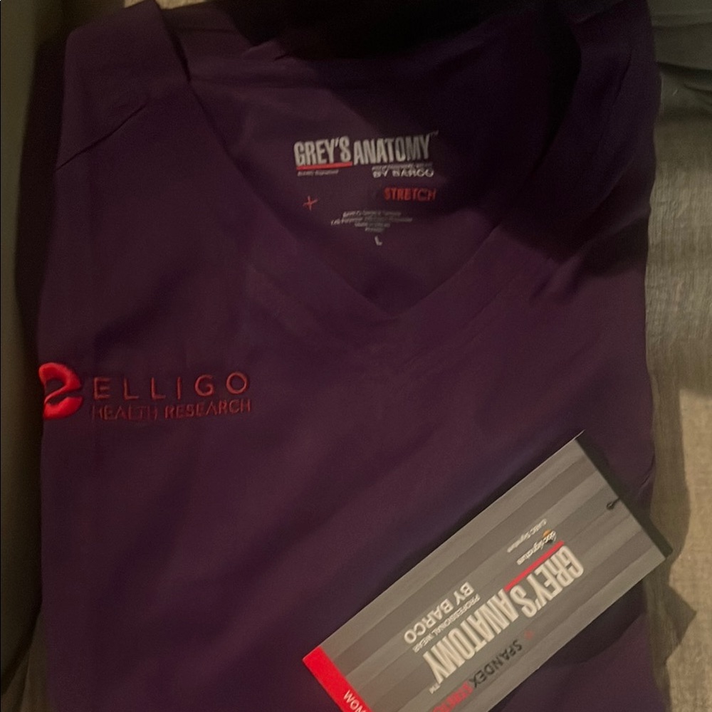 Grey's Anatomy V-Neck Purple Scrub Top & Pants